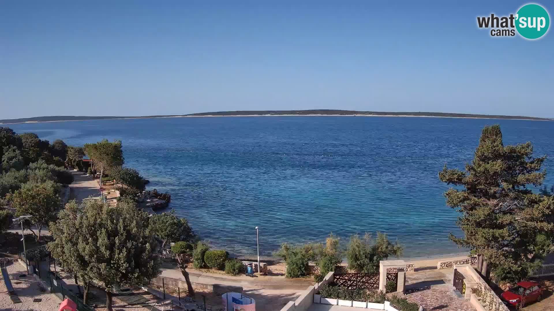 Webcam Plaža Male Mandre – Live View from Pag Island