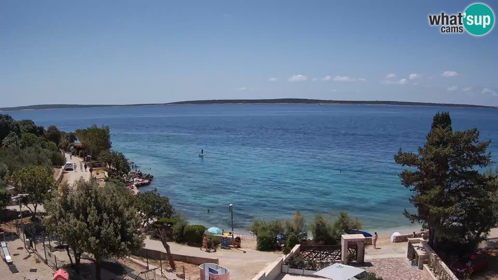 Webcam Plaža Male Mandre – Diretta dalla spiaggia sull’isola di Pag