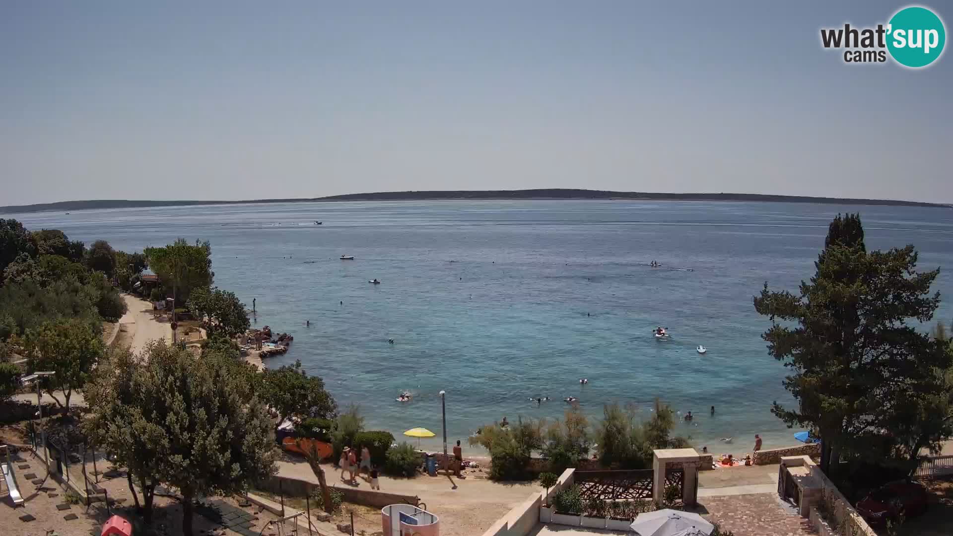 Webcam Strand Male Mandre – Liveblick von der Insel Pag