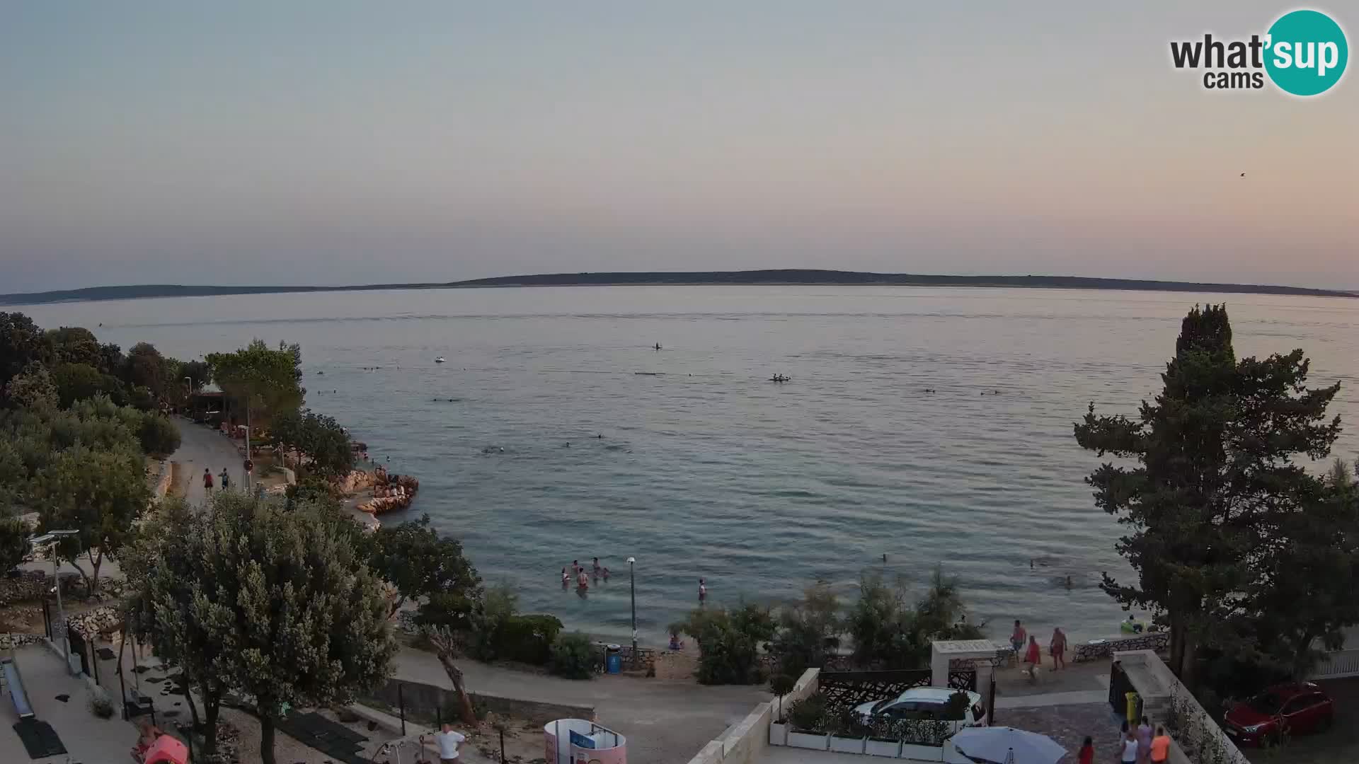 Webcam Plage Male Mandre – Vue en direct depuis l’île de Pag