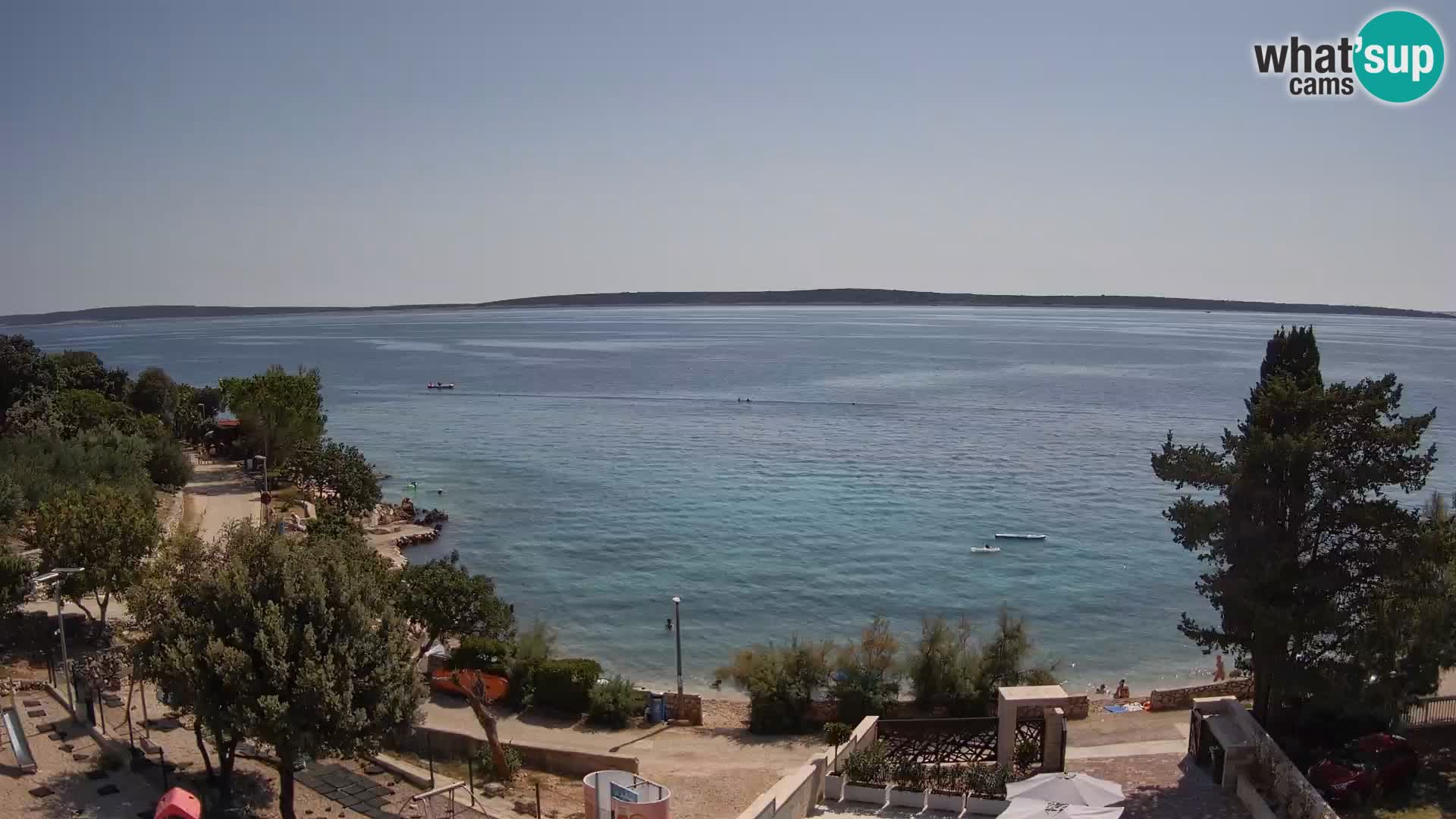 Webcam Plaža Male Mandre – Diretta dalla spiaggia sull’isola di Pag