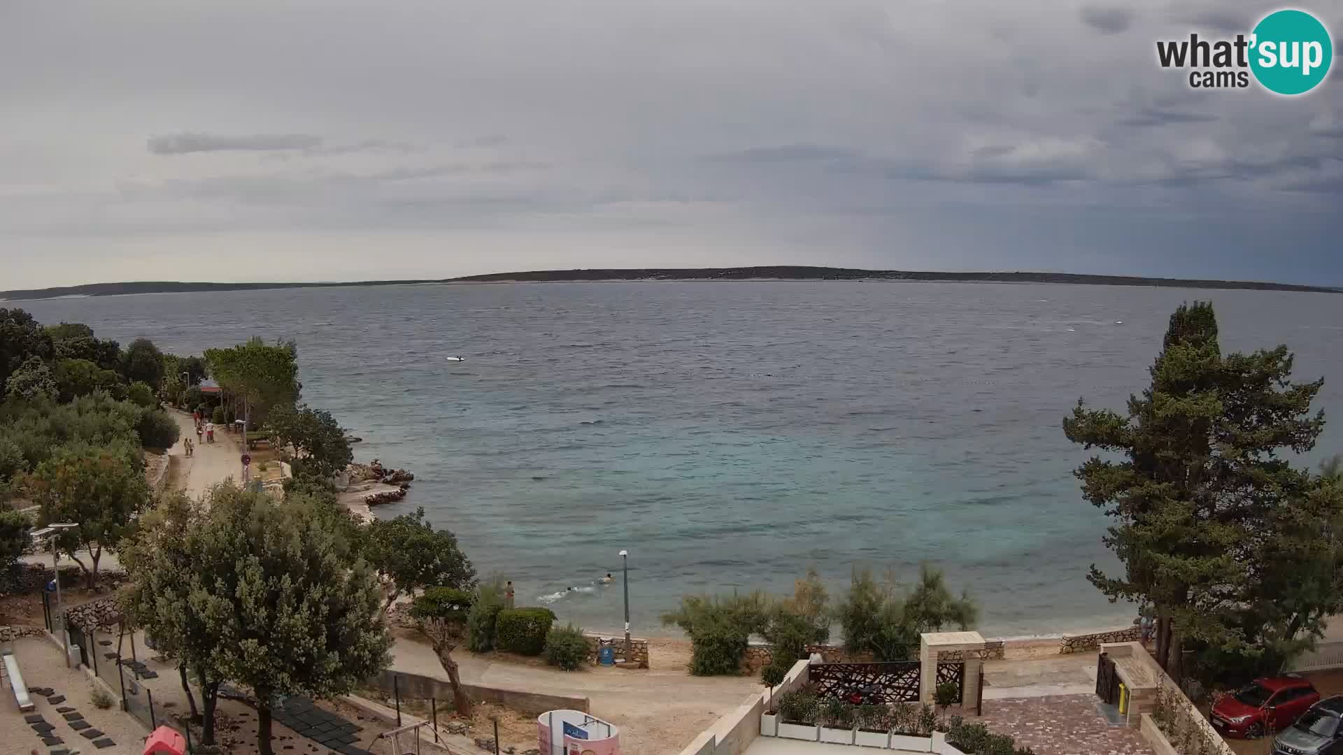 Webcam Plaža Male Mandre – Diretta dalla spiaggia sull’isola di Pag