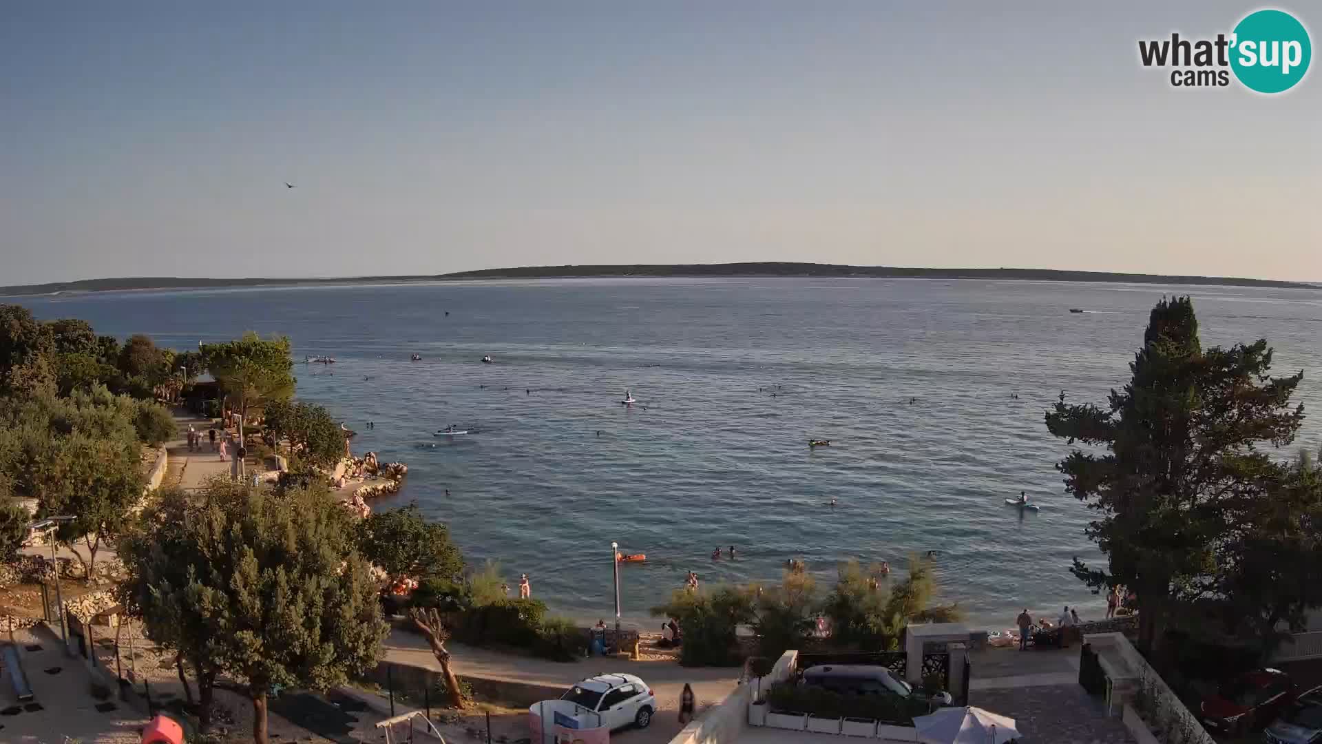 Webcam Plage Male Mandre – Vue en direct depuis l’île de Pag