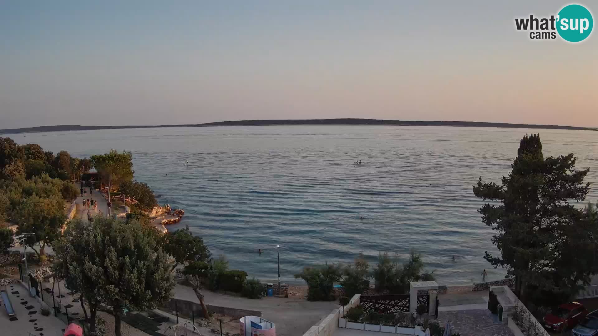 Web kamera Plaža Male Mandre – Pogled uživo s otoka Paga