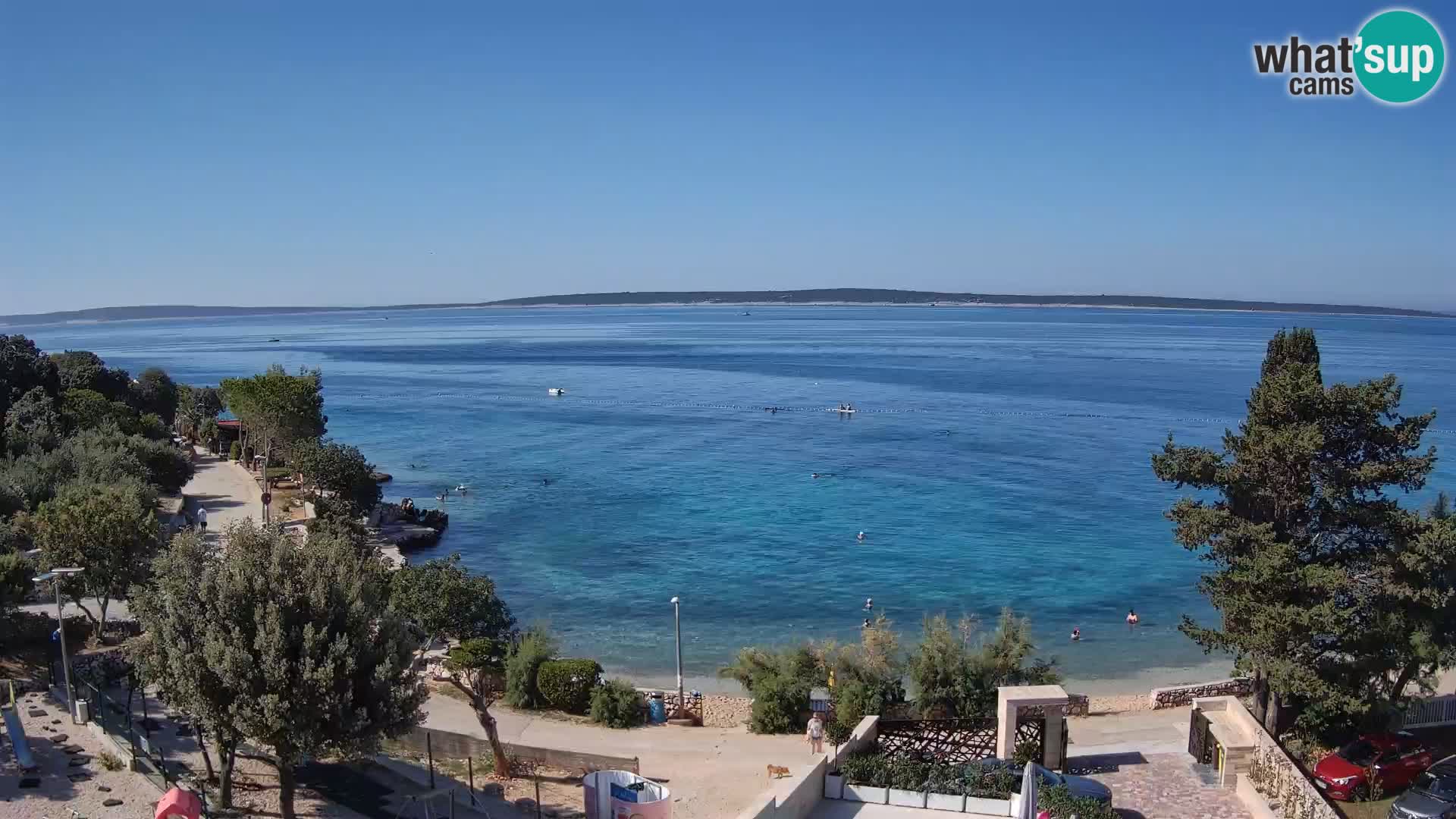 Webcam Plaža Male Mandre – Live View from Pag Island