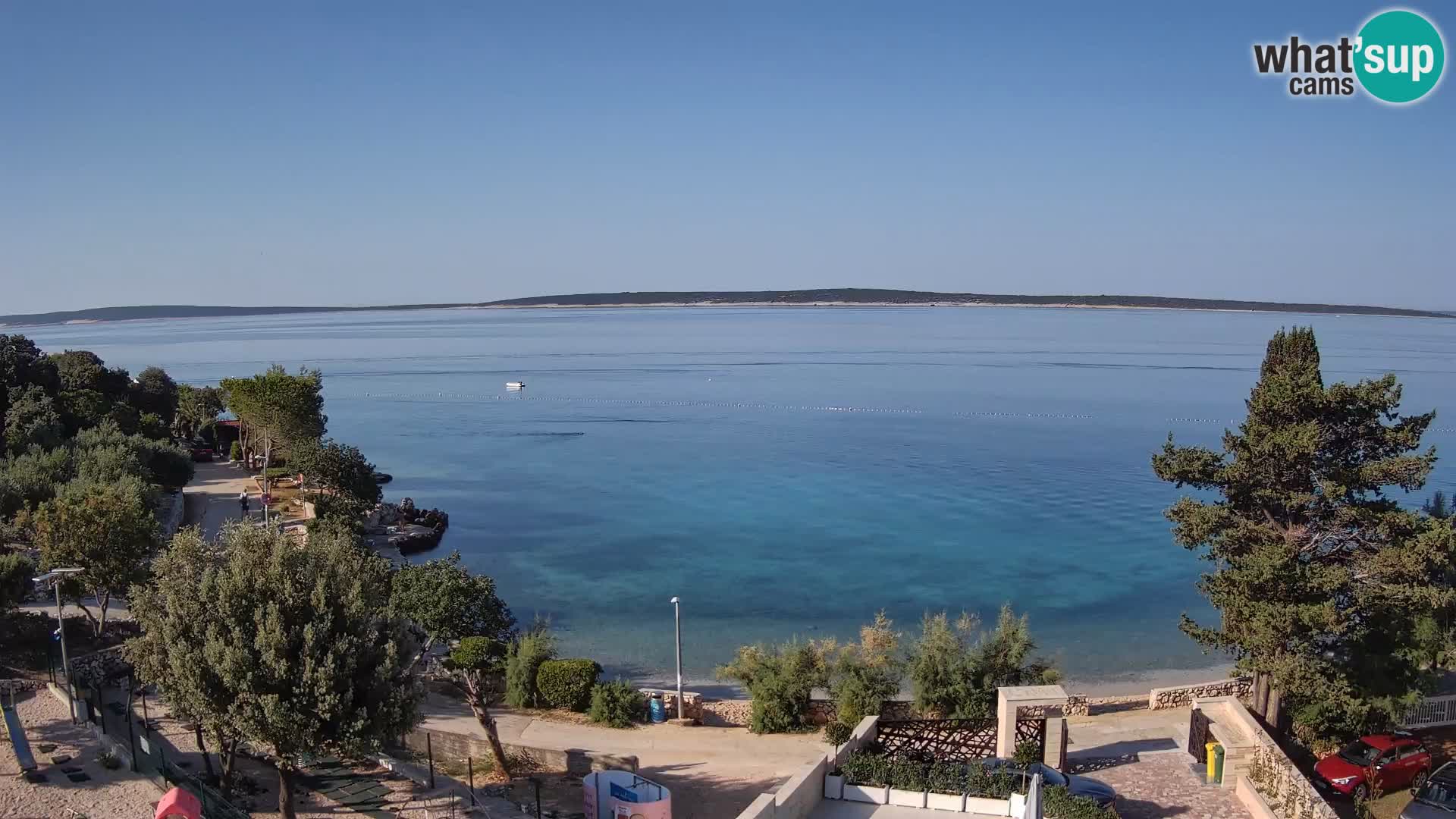 Webcam Plaža Male Mandre – Live View from Pag Island
