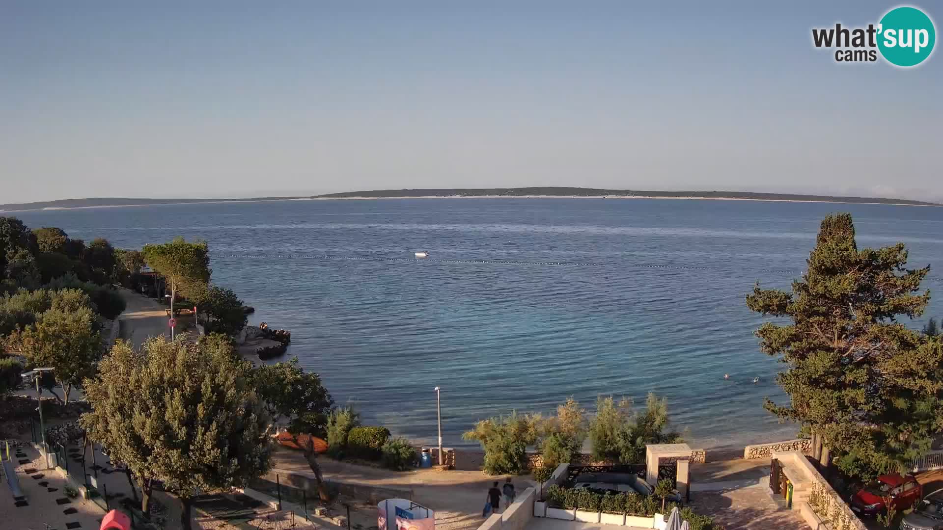 Webcam Strand Male Mandre – Liveblick von der Insel Pag