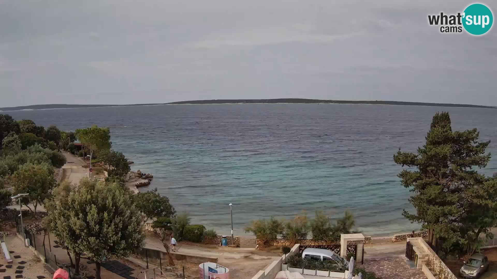 Webcam Plaža Male Mandre – Diretta dalla spiaggia sull’isola di Pag