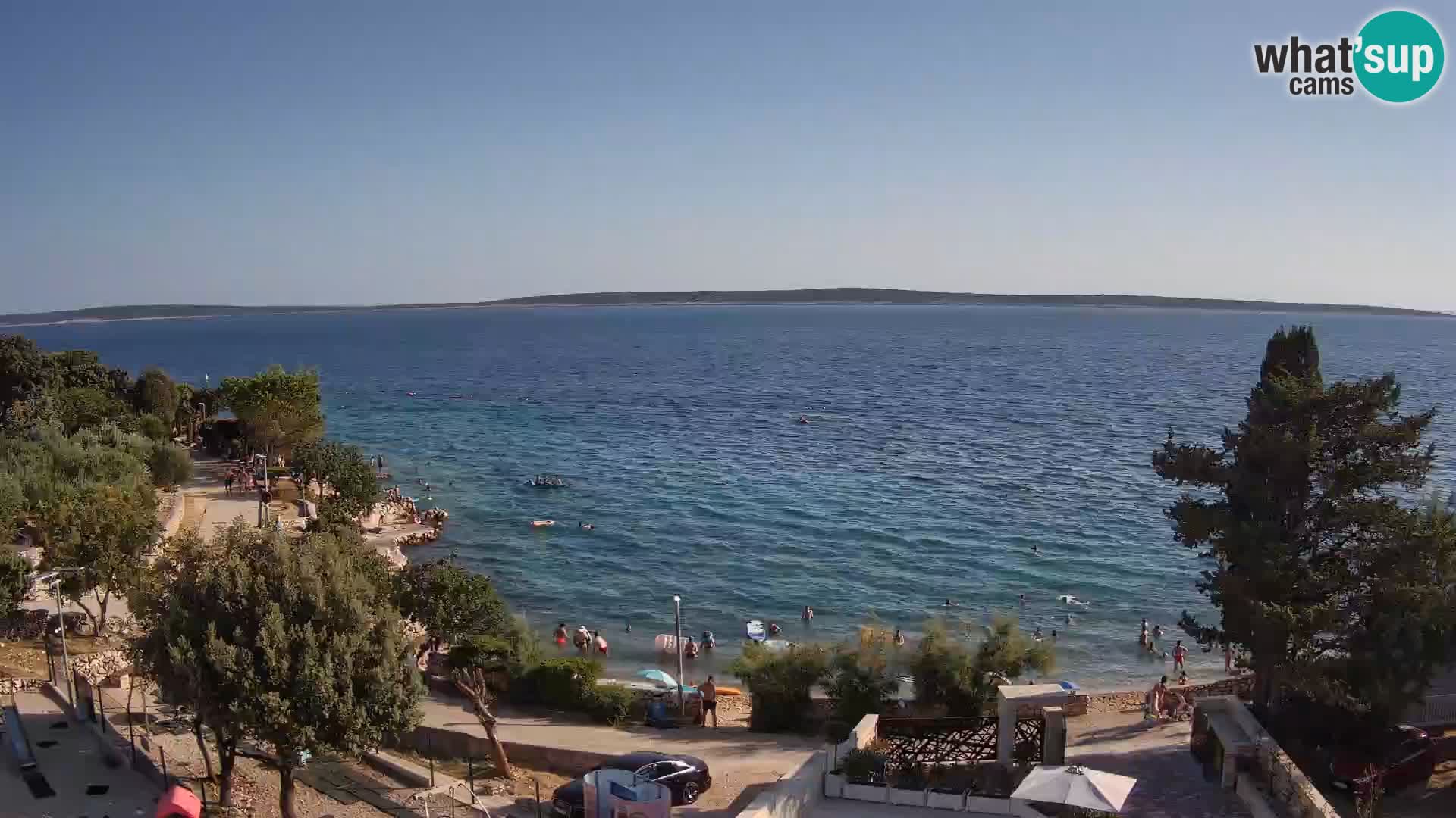 Webcam Strand Male Mandre – Liveblick von der Insel Pag