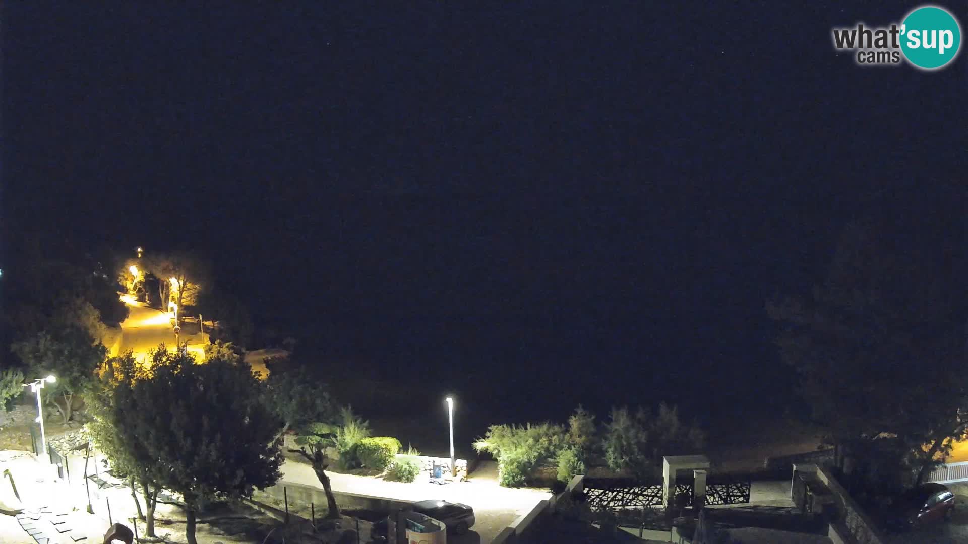 Webcam Plage Male Mandre – Vue en direct depuis l’île de Pag