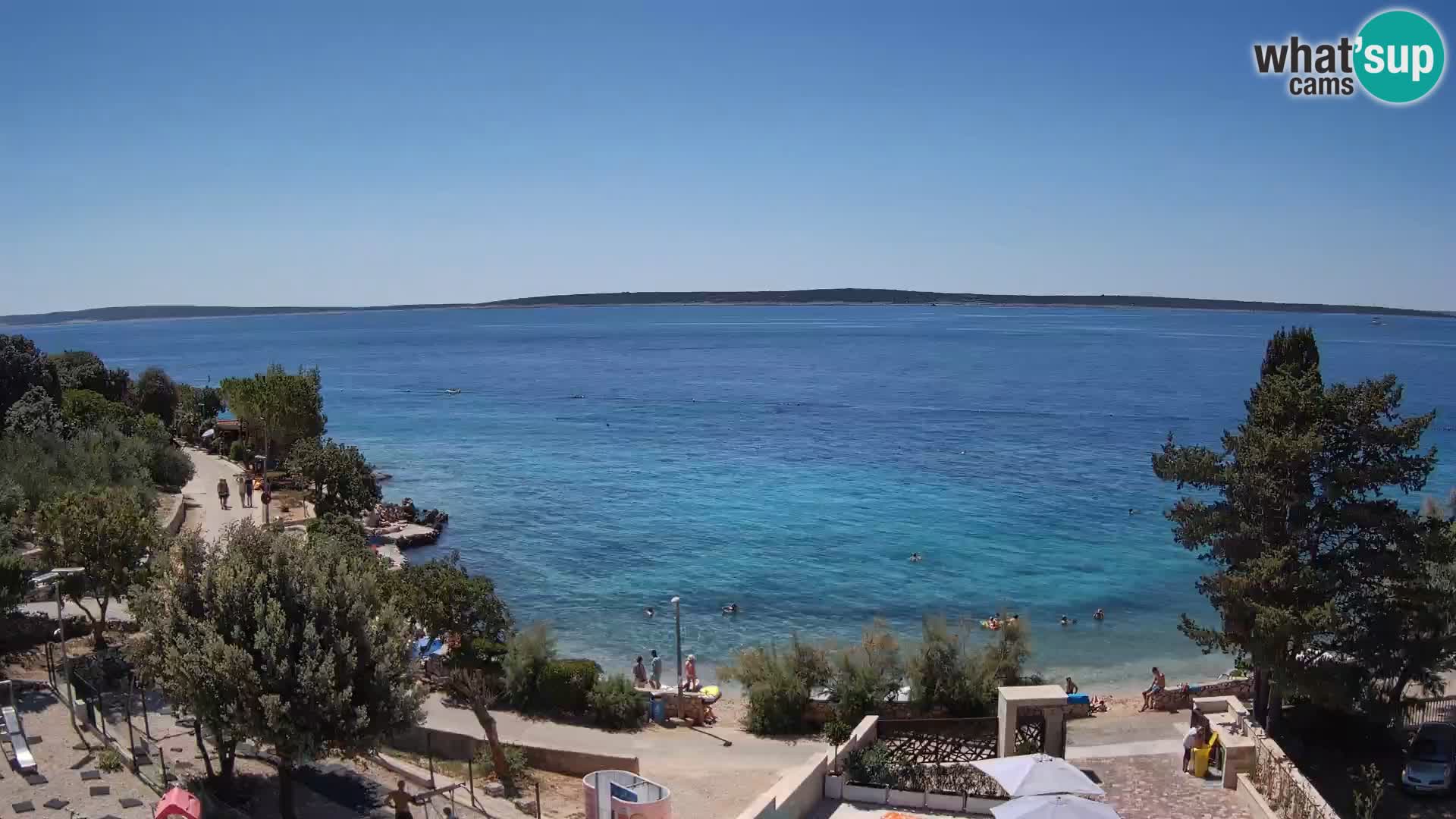 Webcam Plaža Male Mandre – Live View from Pag Island