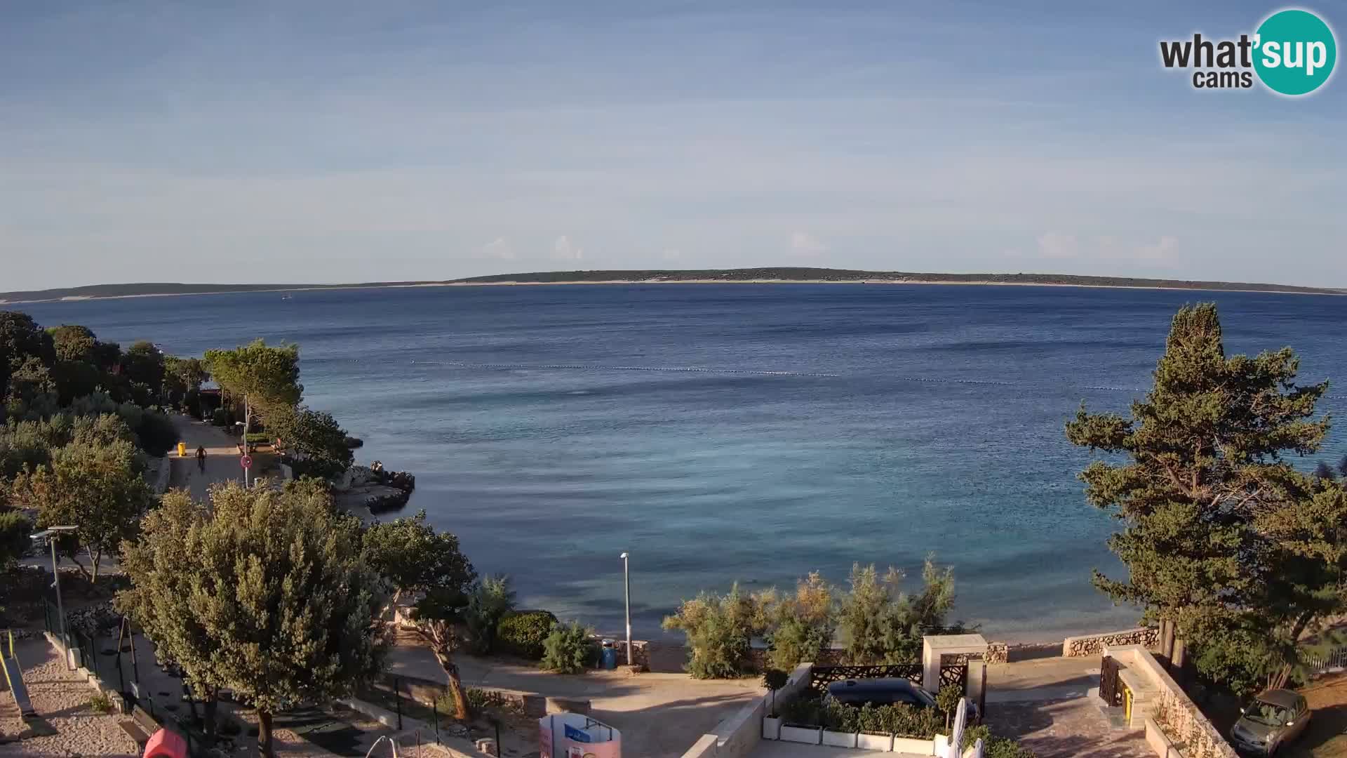 Webcam Plaža Male Mandre – Diretta dalla spiaggia sull’isola di Pag