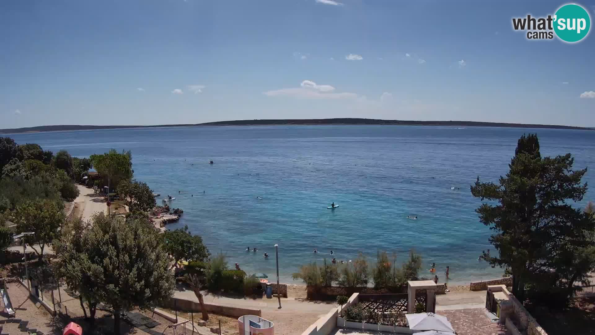 Webcam Plaža Male Mandre – Diretta dalla spiaggia sull’isola di Pag
