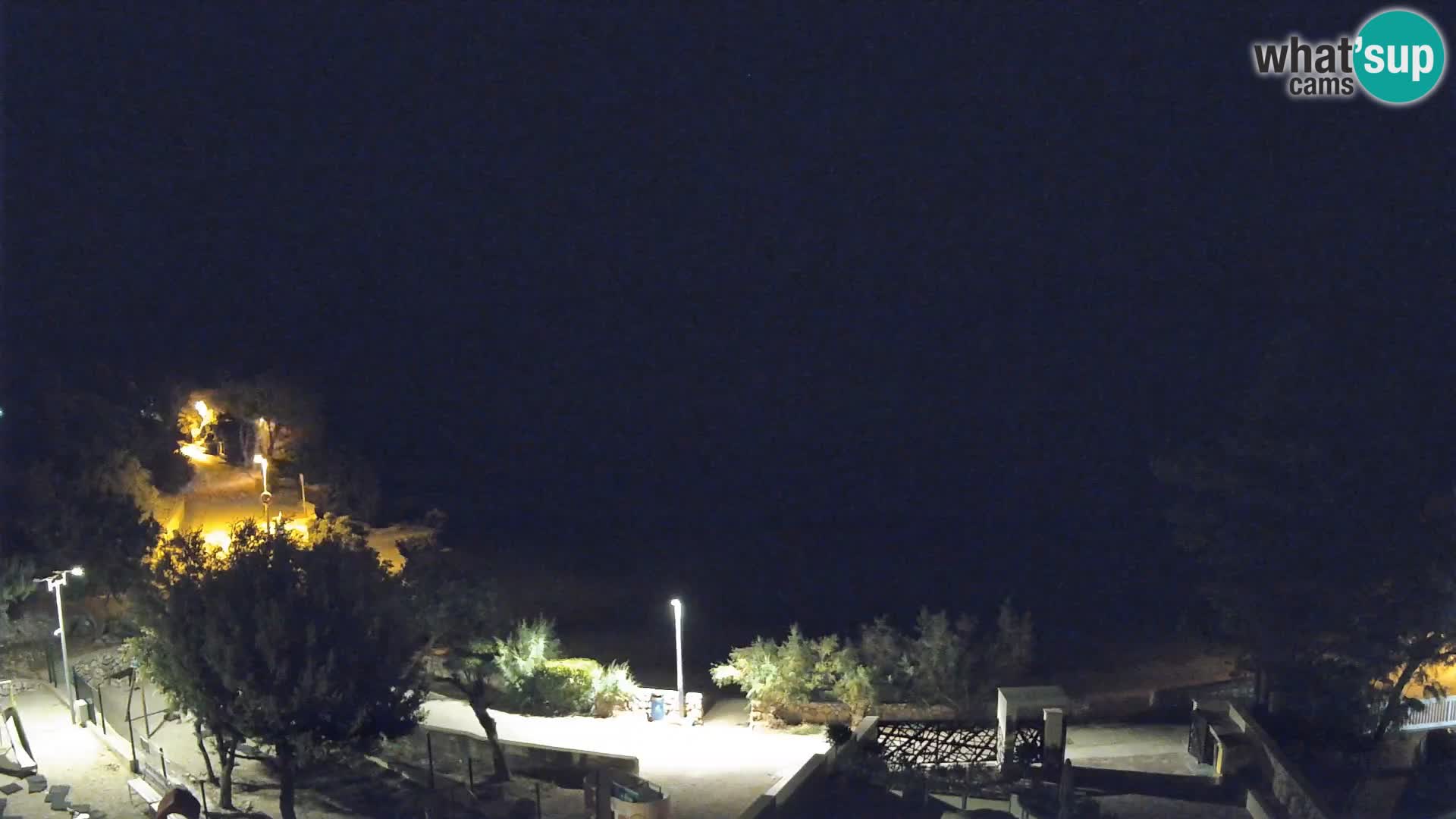 Webcam Plage Male Mandre – Vue en direct depuis l’île de Pag