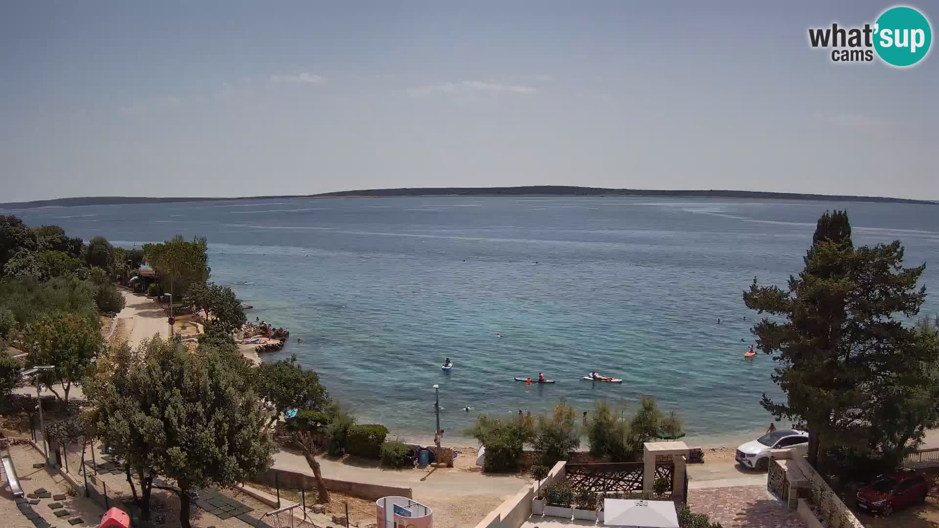 Webcam Plaža Male Mandre – Diretta dalla spiaggia sull’isola di Pag