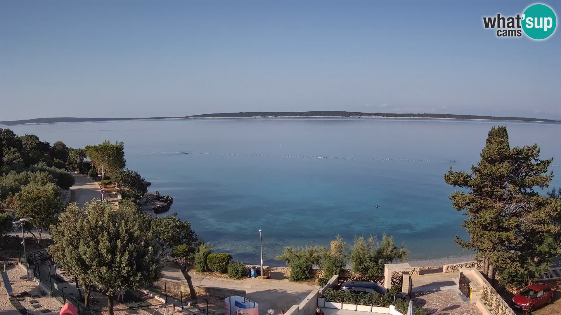 Webcam Plaža Male Mandre – Diretta dalla spiaggia sull’isola di Pag