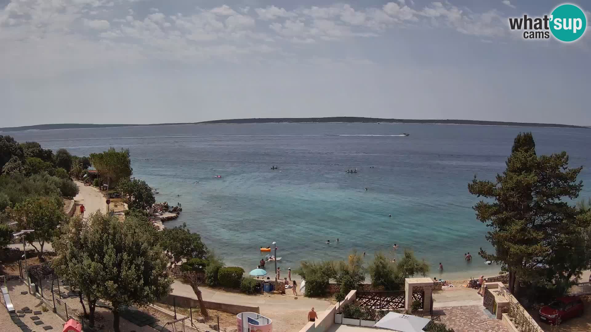 Webcam Plaža Male Mandre – Diretta dalla spiaggia sull’isola di Pag
