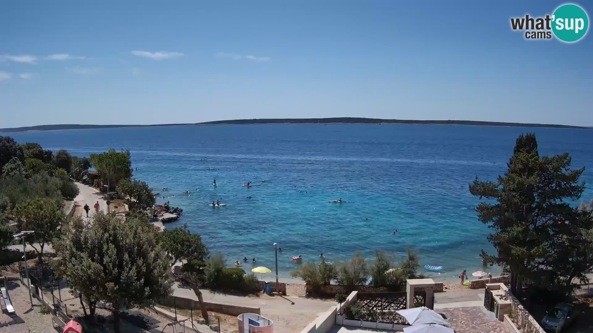 Webcam Strand Male Mandre – Liveblick von der Insel Pag