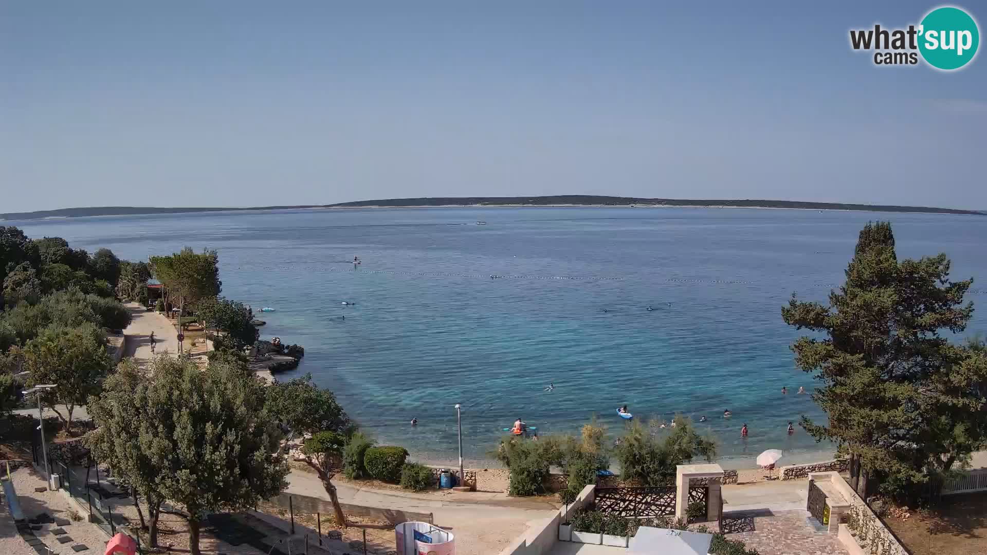 Webcam Strand Male Mandre – Liveblick von der Insel Pag