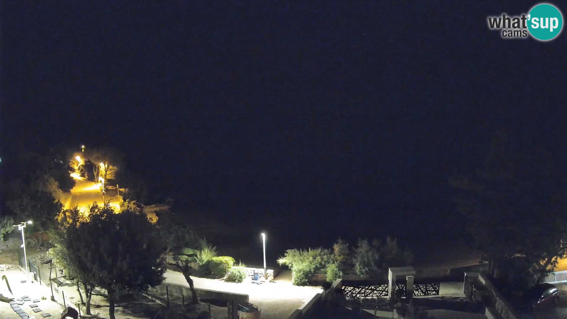 Spletna kamera Plaža Male Mandre – Pogled v živo z otoka Pag