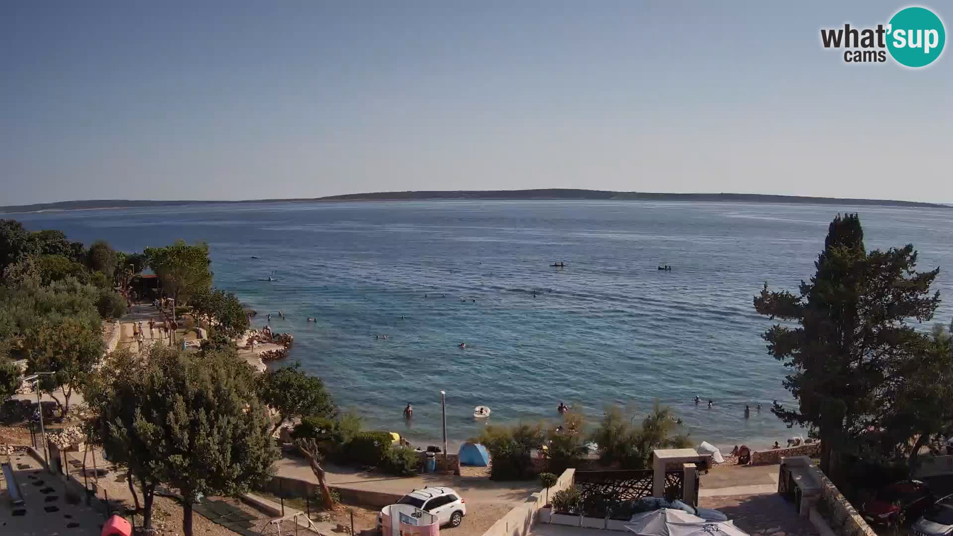Webcam Strand Male Mandre – Liveblick von der Insel Pag