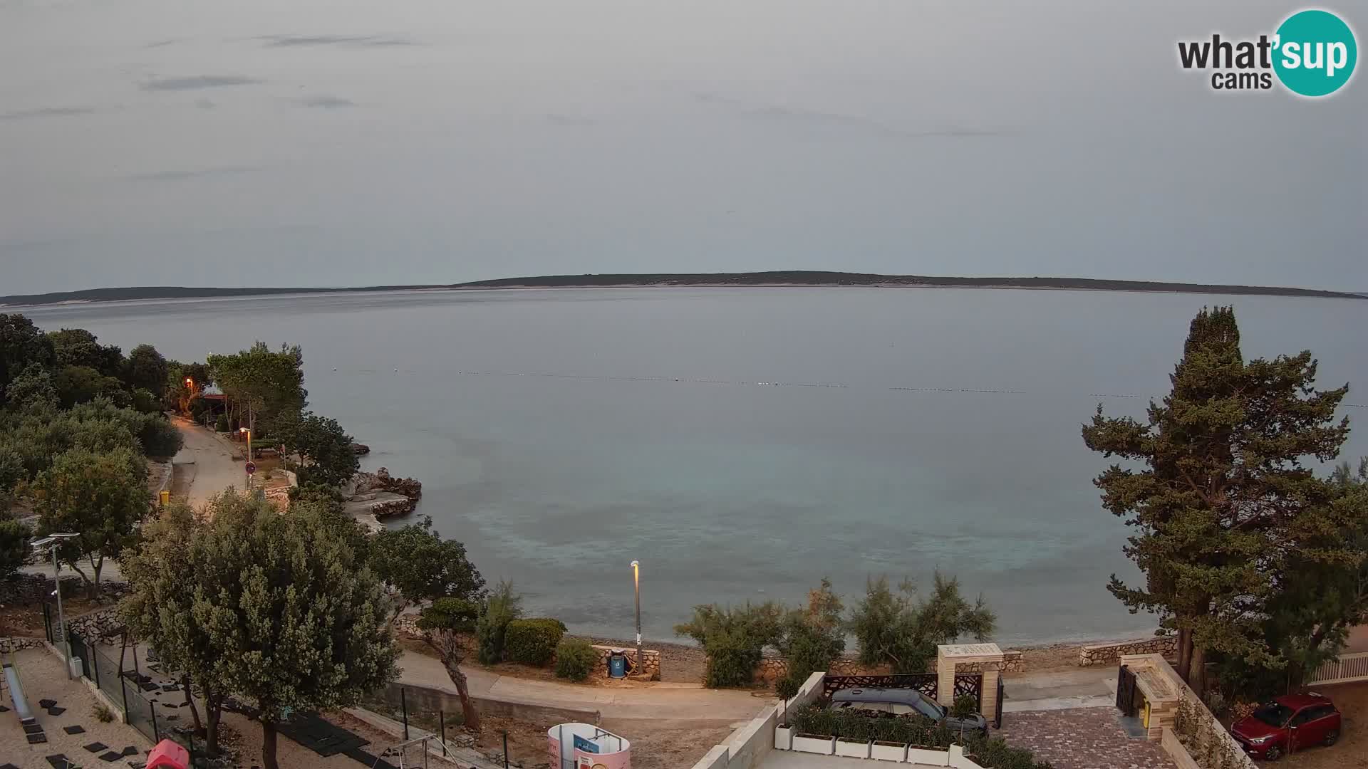 Webcam Plaža Male Mandre – Diretta dalla spiaggia sull’isola di Pag