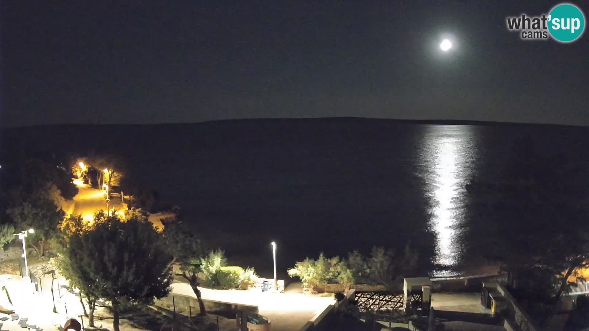 Webcam Plaža Male Mandre – Diretta dalla spiaggia sull’isola di Pag