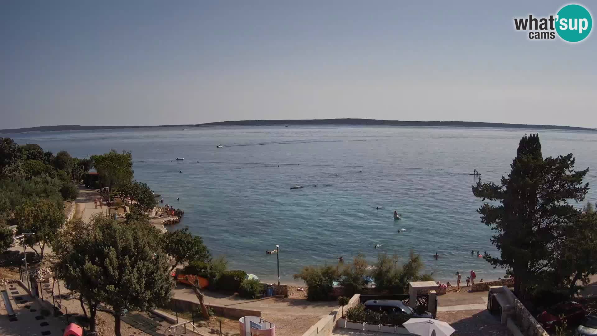 Webcam Plage Male Mandre – Vue en direct depuis l’île de Pag