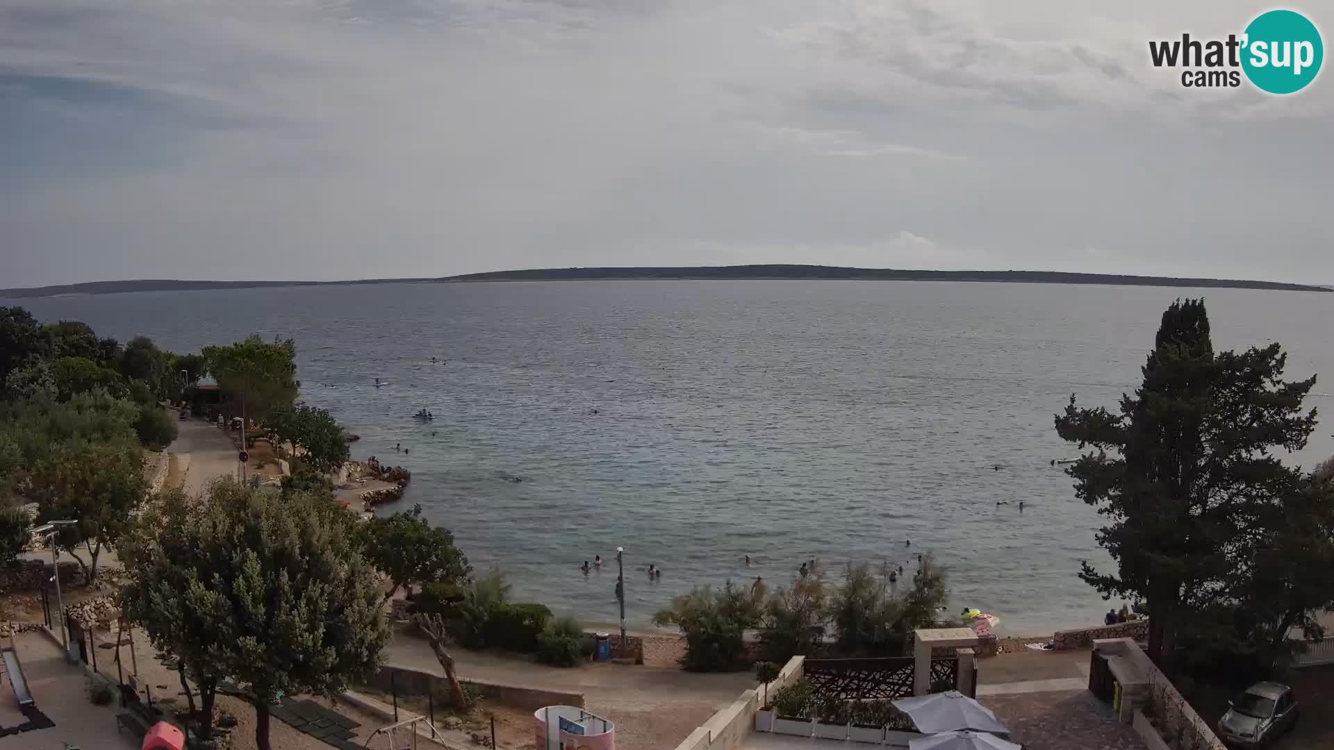 Webcam Plage Male Mandre – Vue en direct depuis l’île de Pag