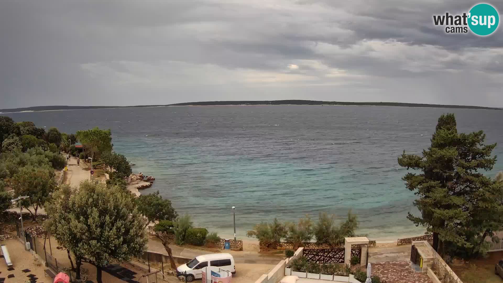 Webcam Strand Male Mandre – Liveblick von der Insel Pag
