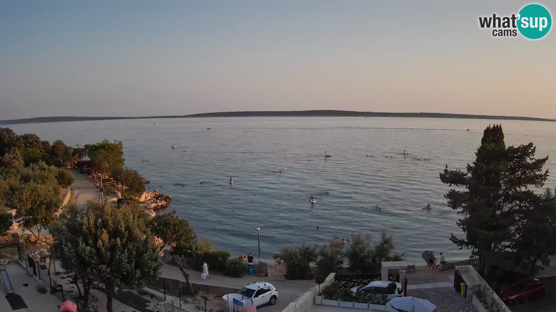 Webcam Plage Male Mandre – Vue en direct depuis l’île de Pag