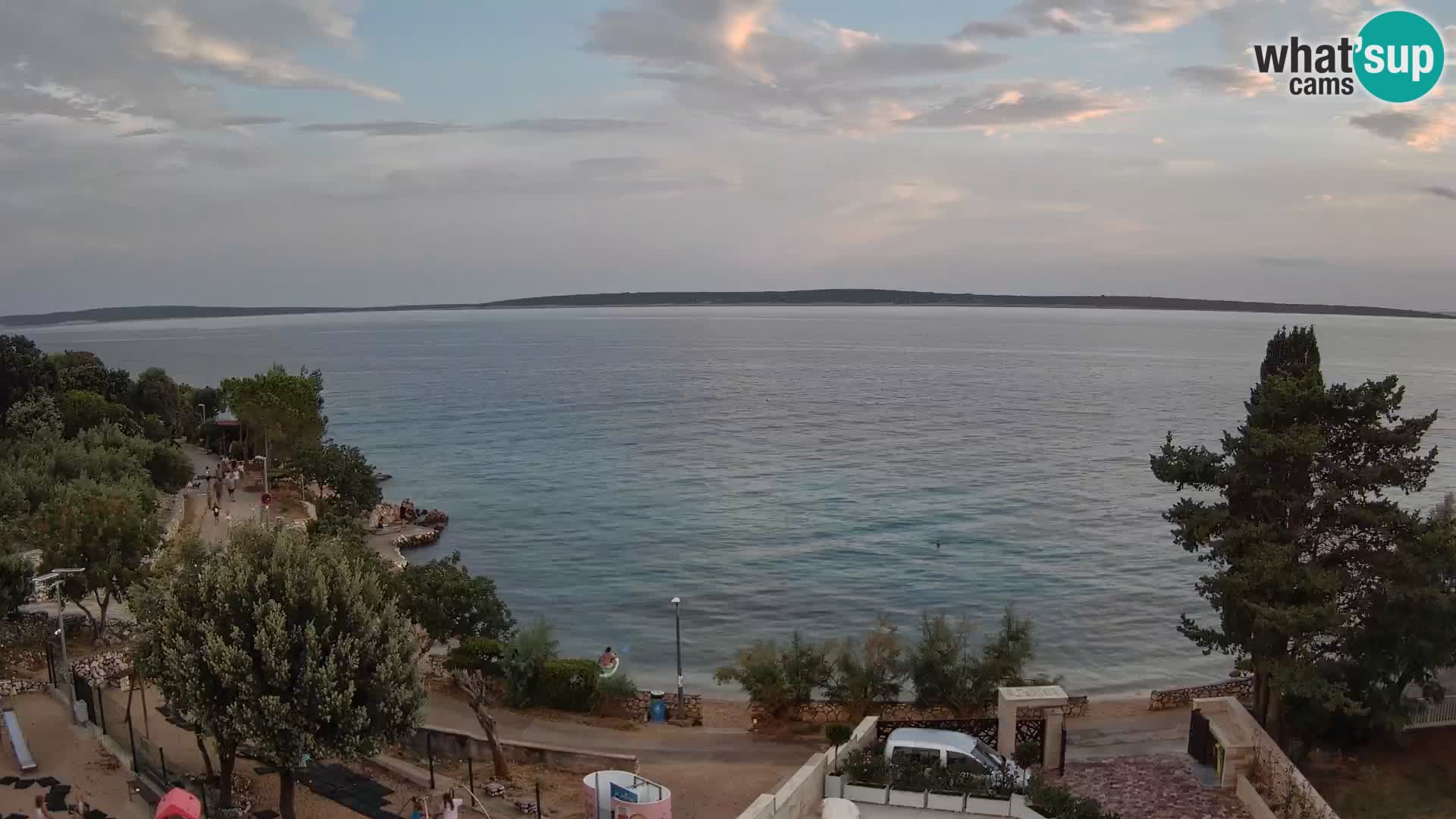 Webcam Strand Male Mandre – Liveblick von der Insel Pag