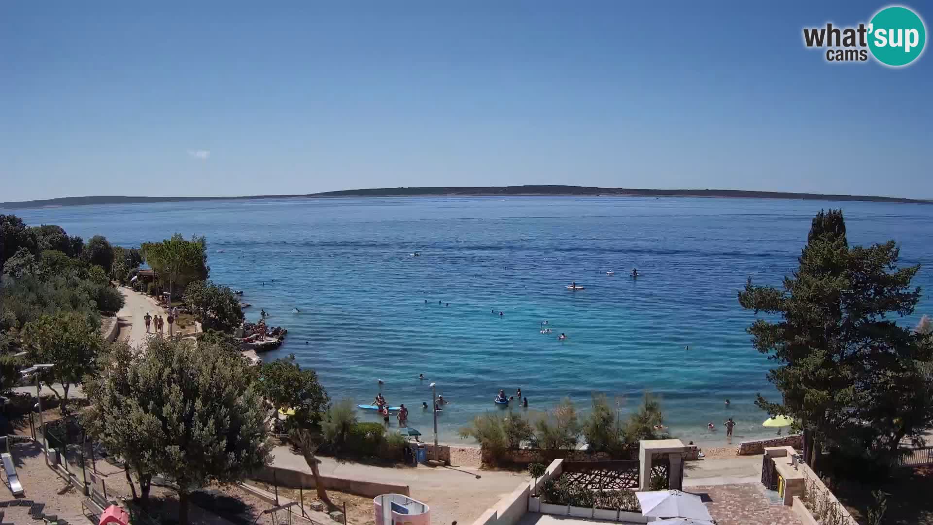Webcam Plaža Male Mandre – Live View from Pag Island