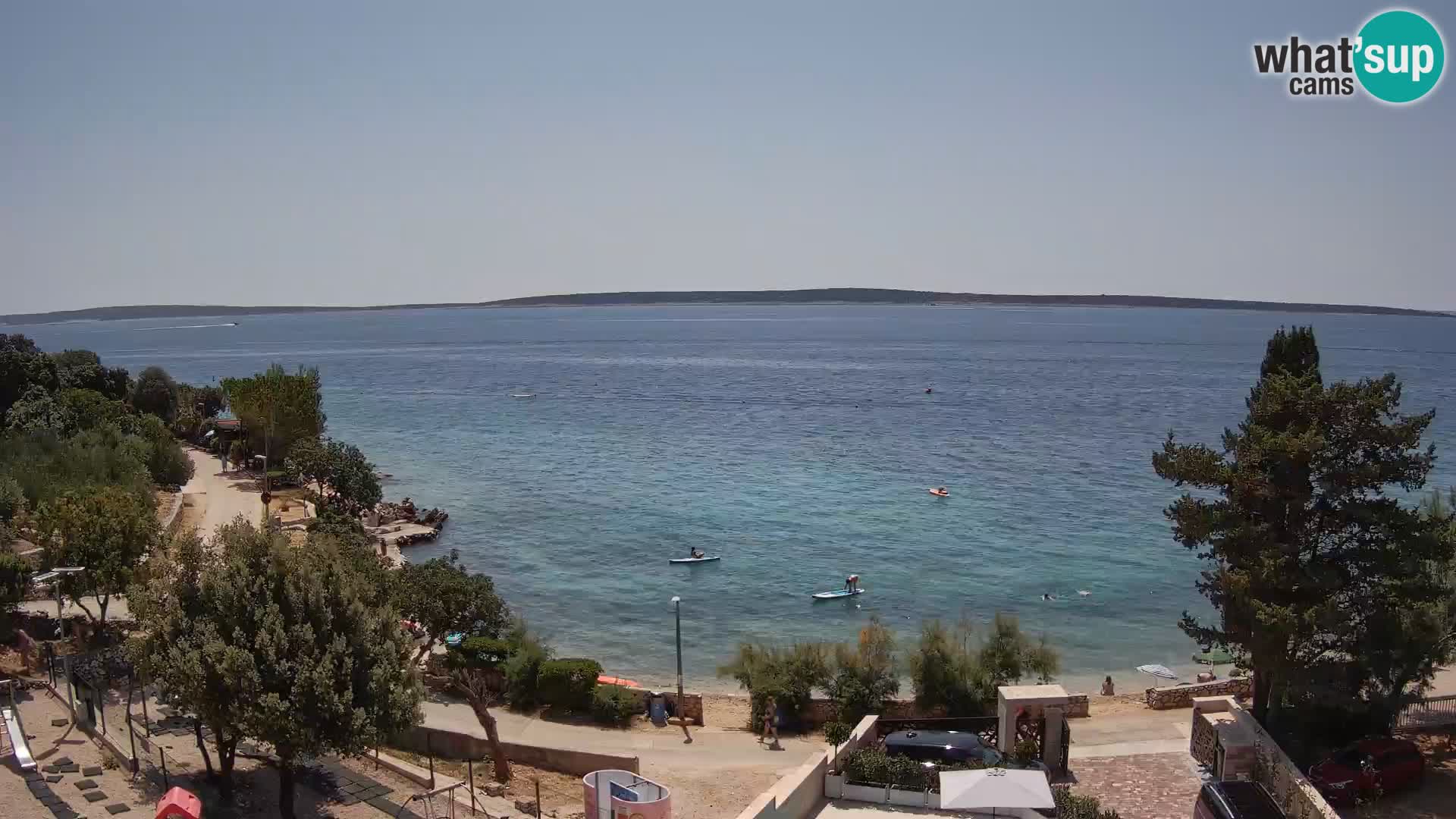 Webcam Strand Male Mandre – Liveblick von der Insel Pag