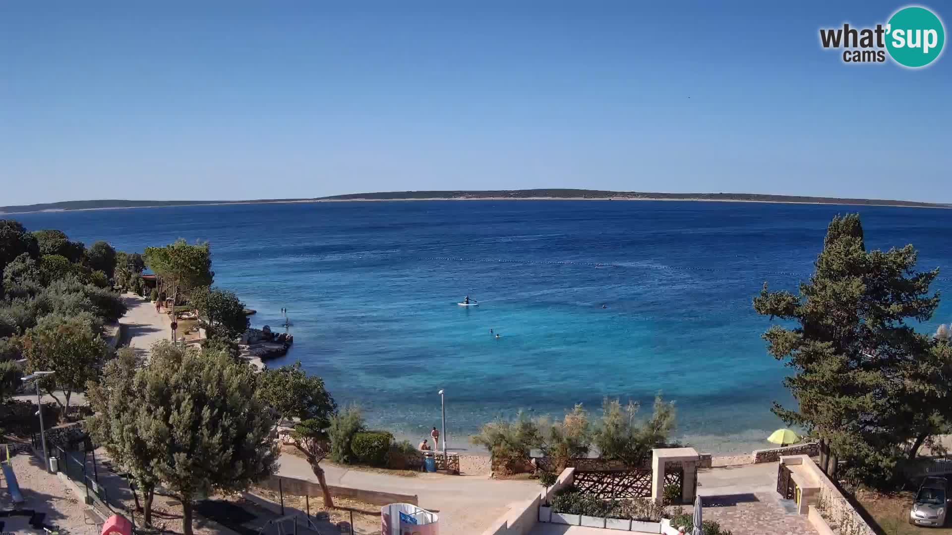 Webcam Plaža Male Mandre – Diretta dalla spiaggia sull’isola di Pag