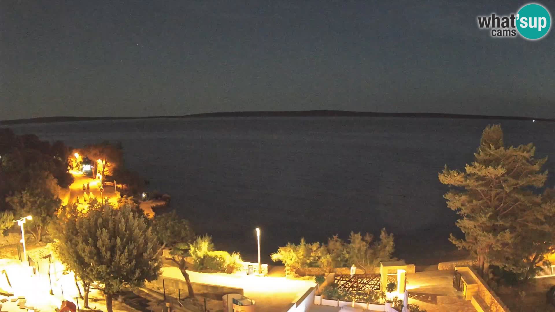 Webcam Plage Male Mandre – Vue en direct depuis l’île de Pag
