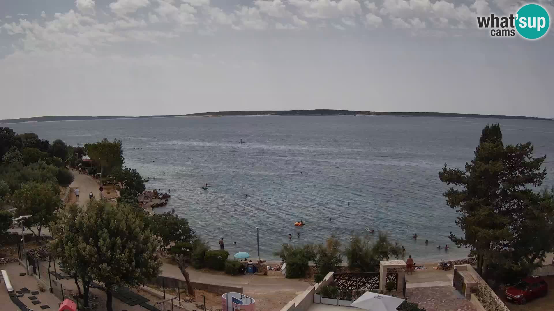 Webcam Plage Male Mandre – Vue en direct depuis l’île de Pag