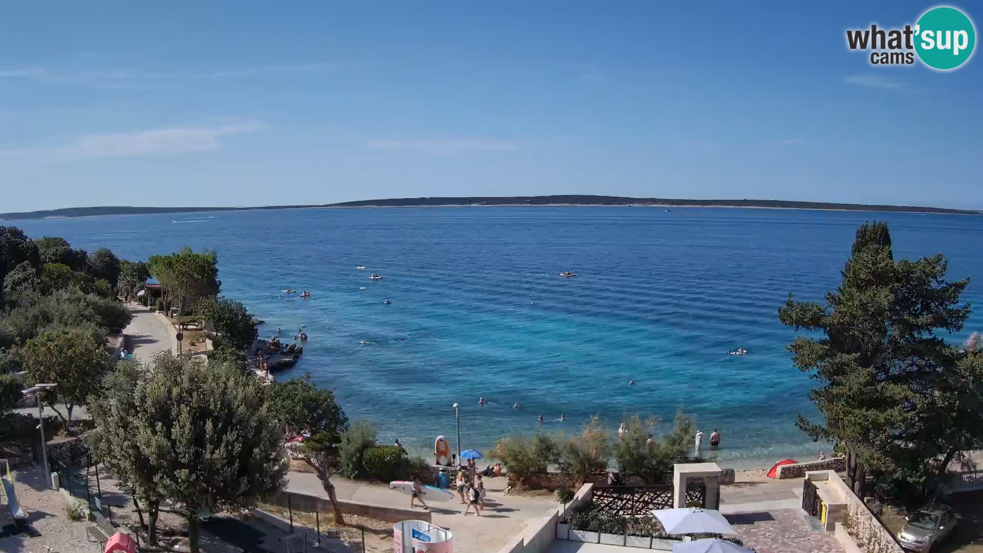 Webcam Plaža Male Mandre – Diretta dalla spiaggia sull’isola di Pag