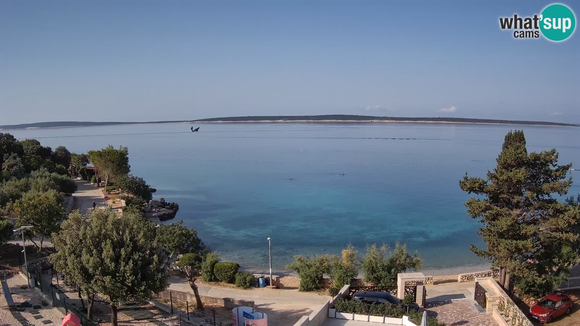 Webcam Strand Male Mandre – Liveblick von der Insel Pag
