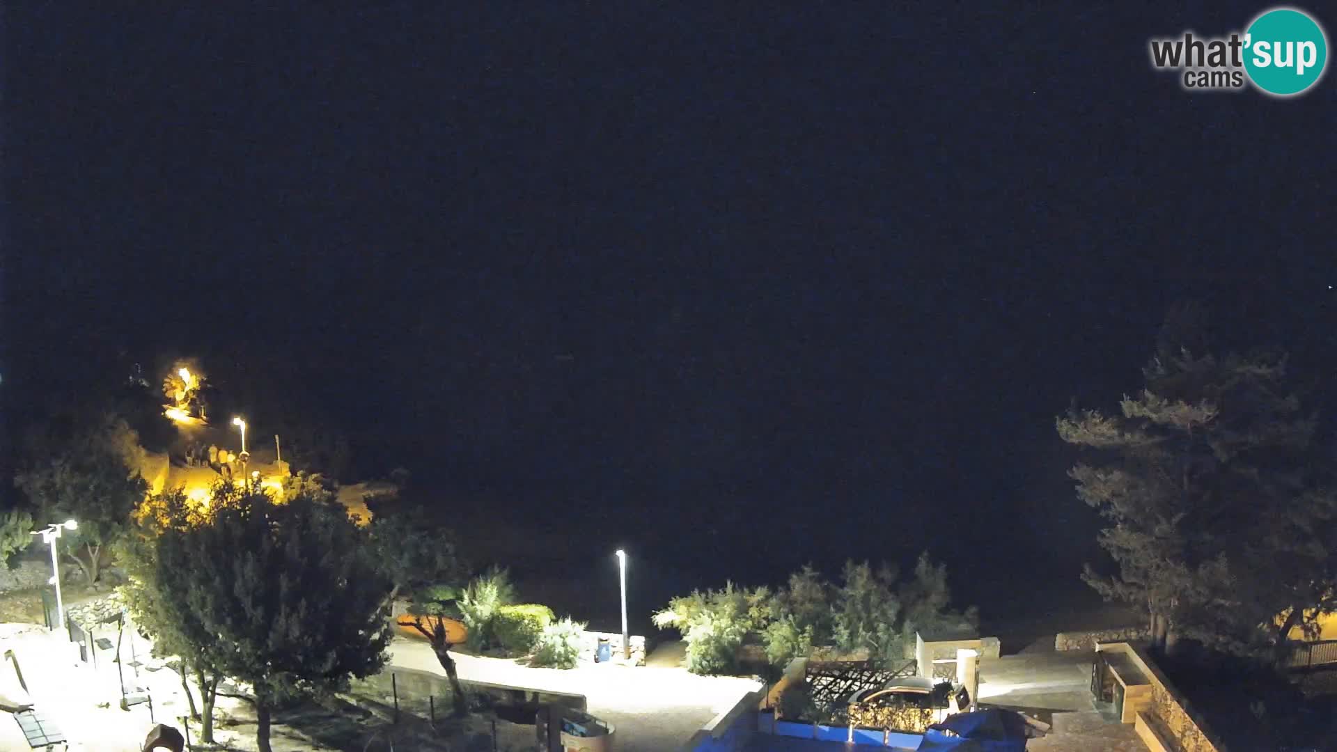 Webcam Plage Male Mandre – Vue en direct depuis l’île de Pag