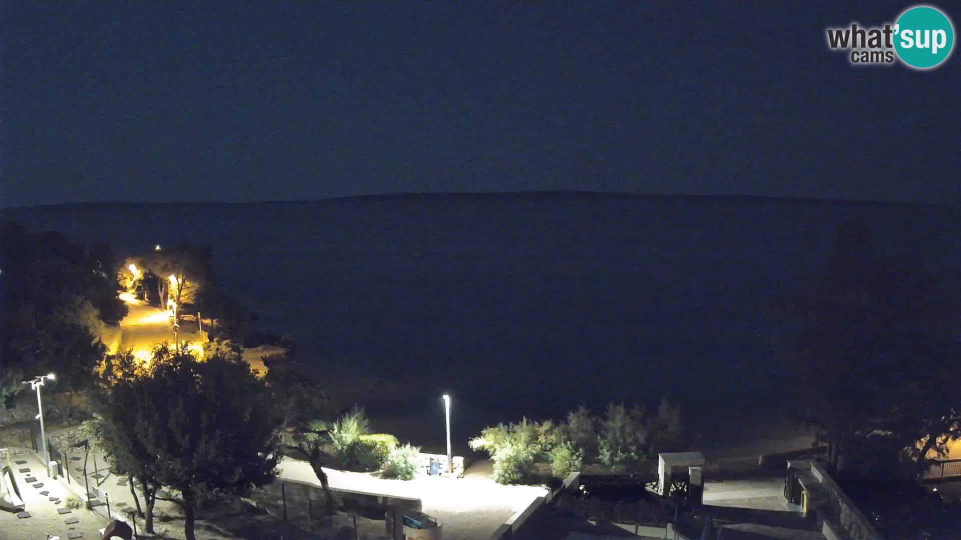 Webcam Plage Male Mandre – Vue en direct depuis l’île de Pag
