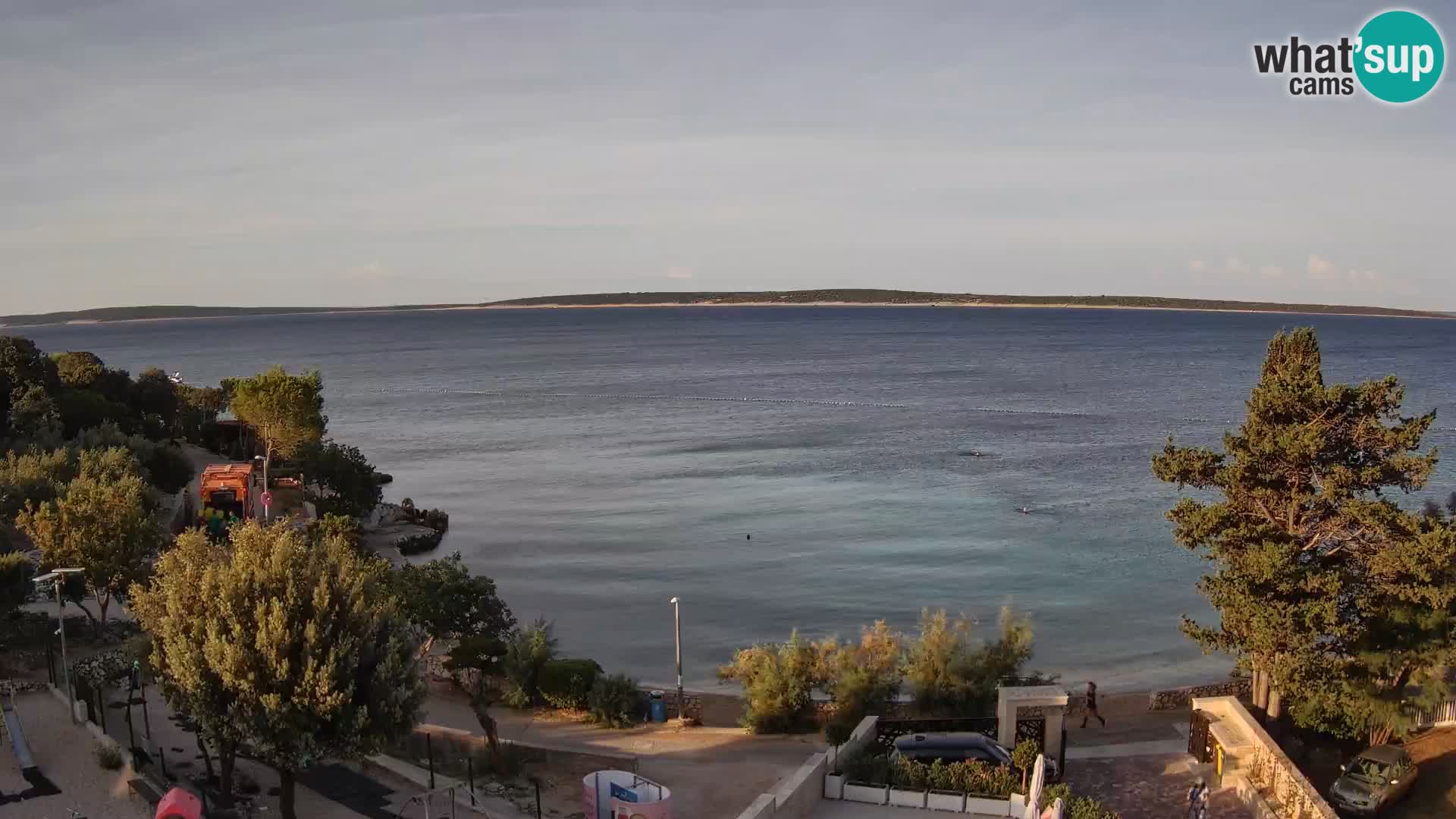 Webcam Plage Male Mandre – Vue en direct depuis l’île de Pag