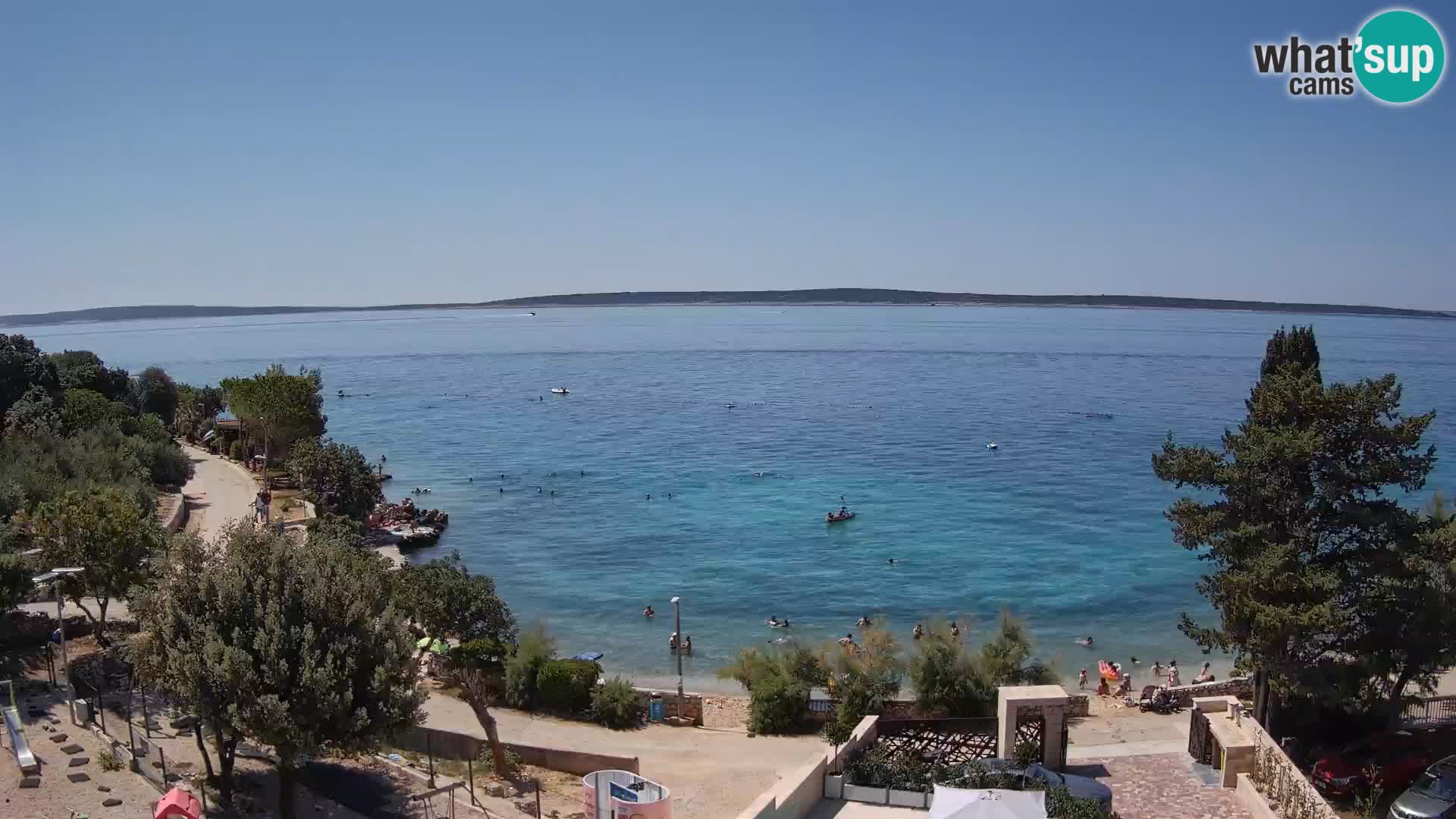 Webcam Strand Male Mandre – Liveblick von der Insel Pag