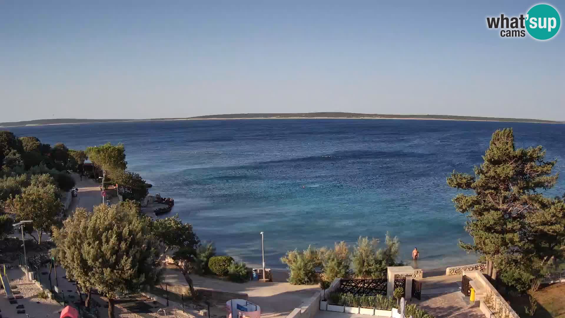 Webcam Plage Male Mandre – Vue en direct depuis l’île de Pag