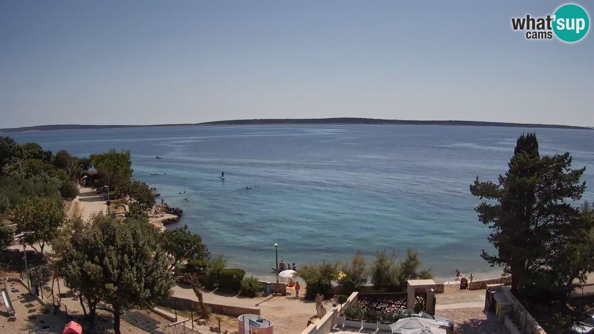 Webcam Strand Male Mandre – Liveblick von der Insel Pag