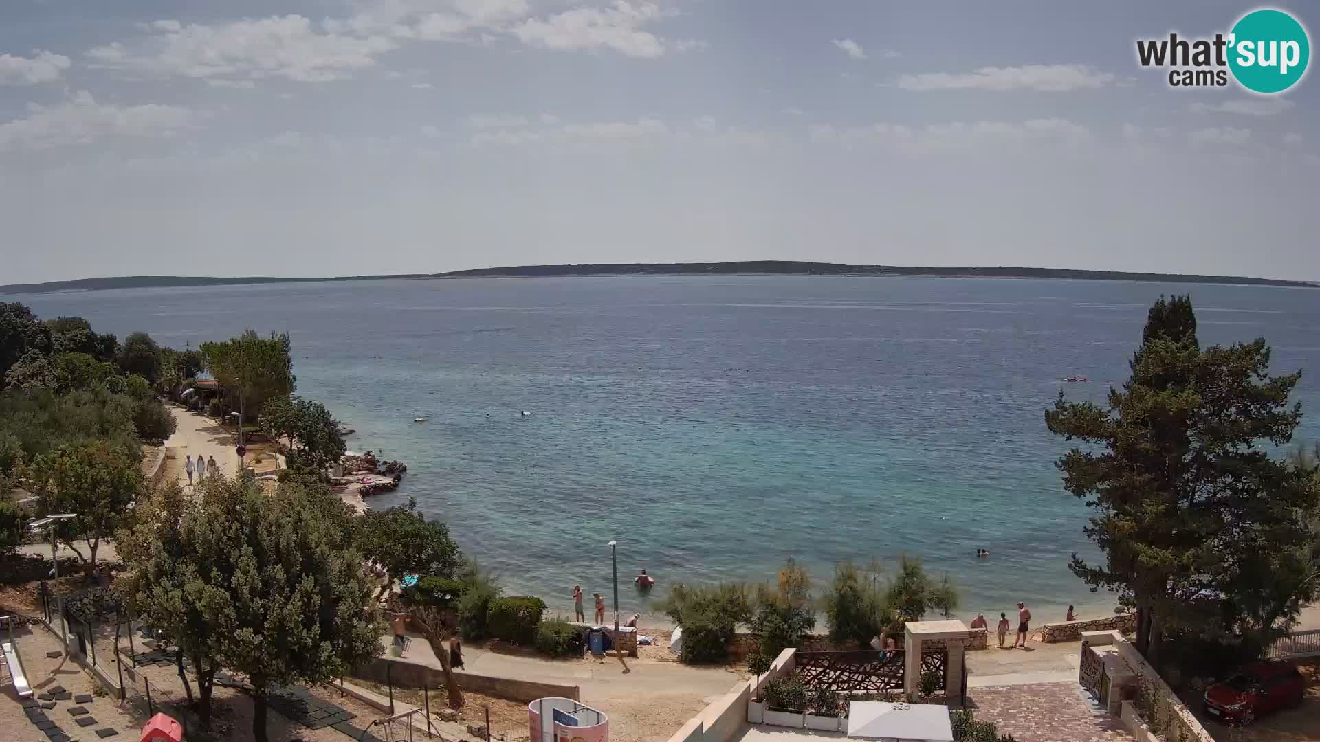 Webcam Strand Male Mandre – Liveblick von der Insel Pag