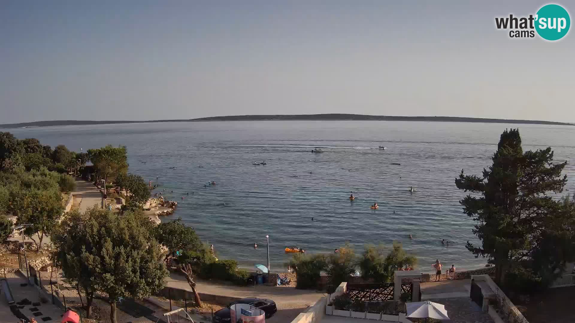 Webcam Plage Male Mandre – Vue en direct depuis l’île de Pag