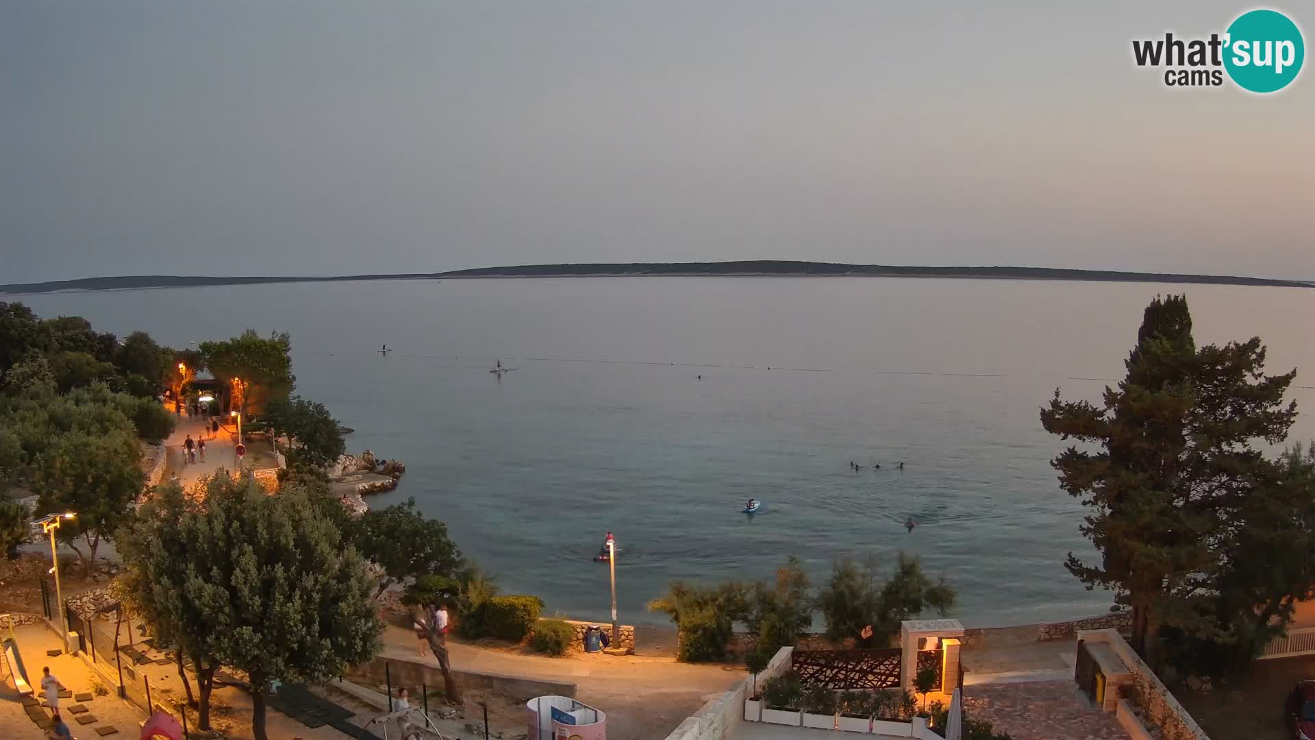 Webcam Strand Male Mandre – Liveblick von der Insel Pag