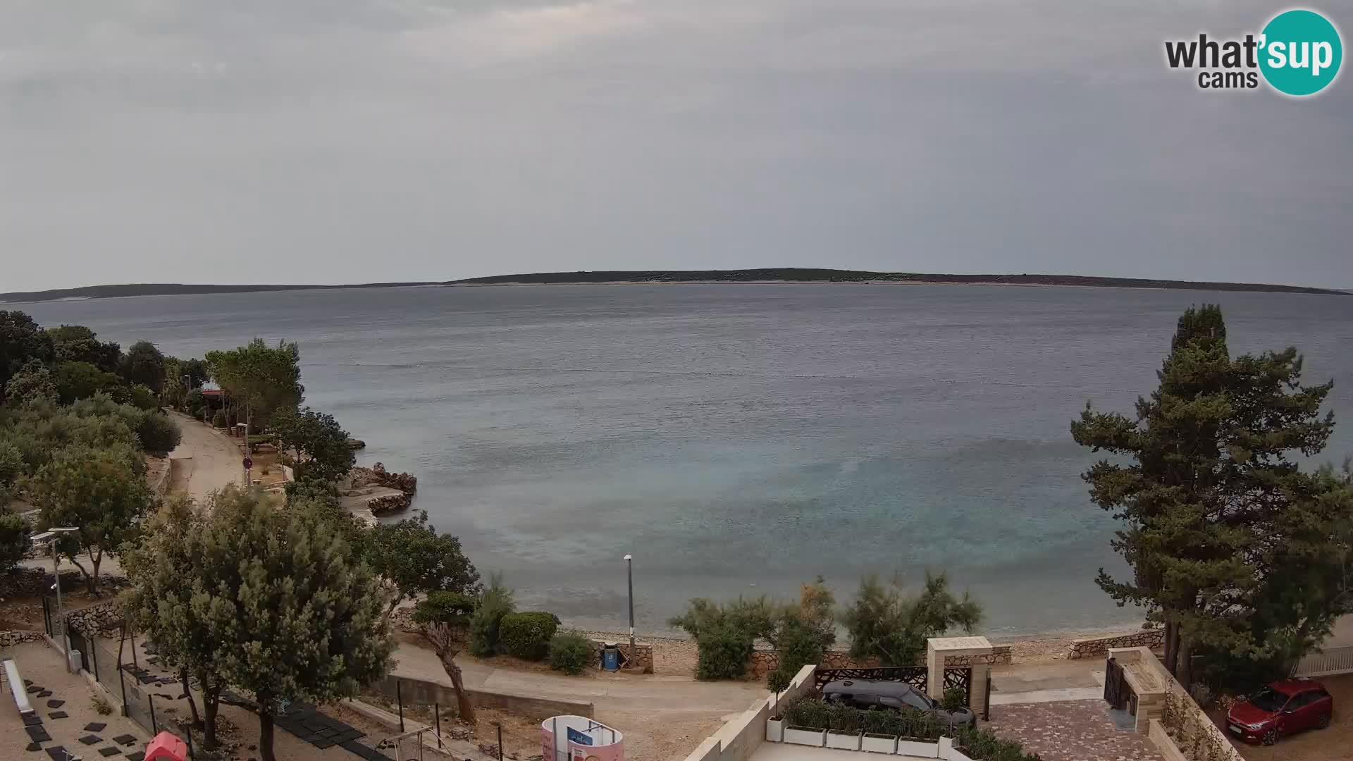 Webcam Plage Male Mandre – Vue en direct depuis l’île de Pag