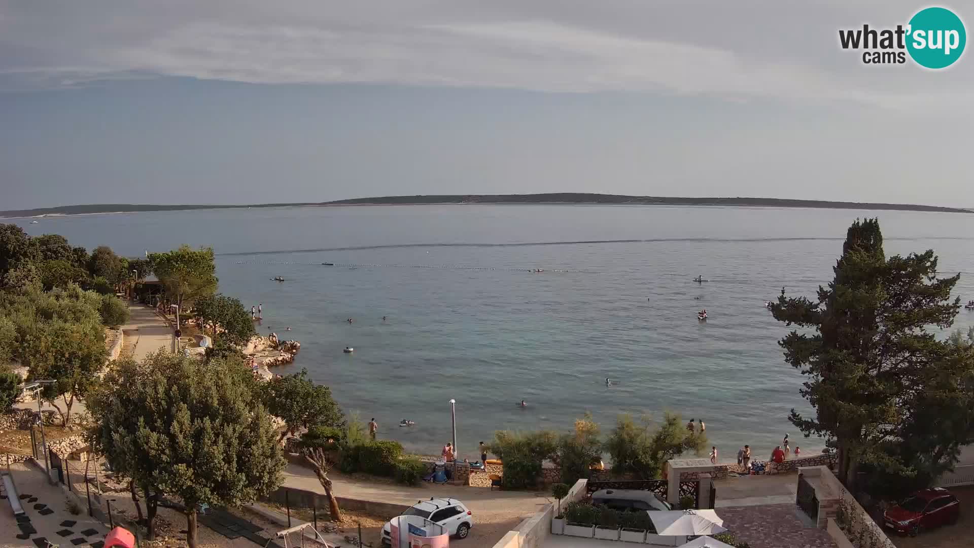 Webcam Plage Male Mandre – Vue en direct depuis l’île de Pag
